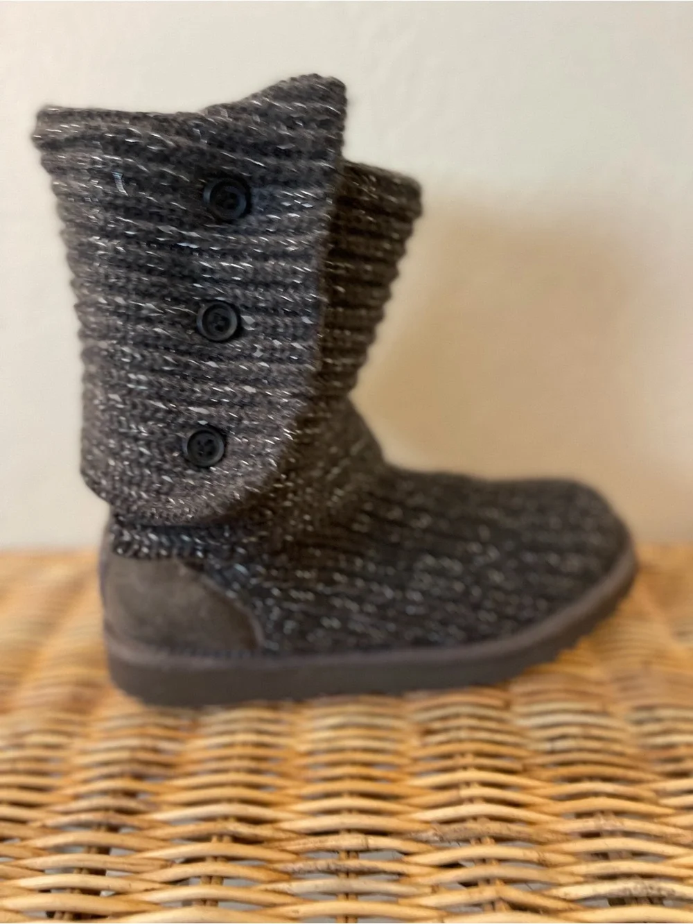 UGG Charcoal Knit Boots